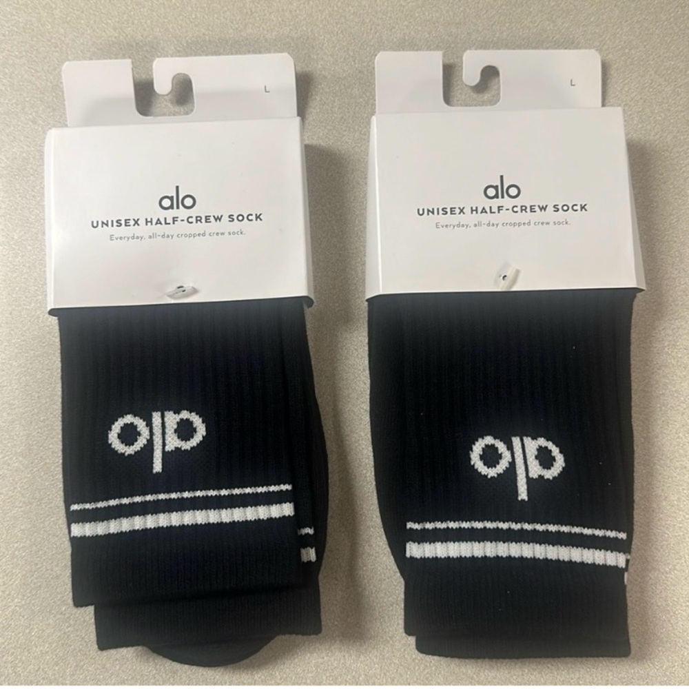 Two brand New unisex half crew socks! size L